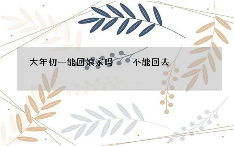 大年初一能回娘家吗  不能回去